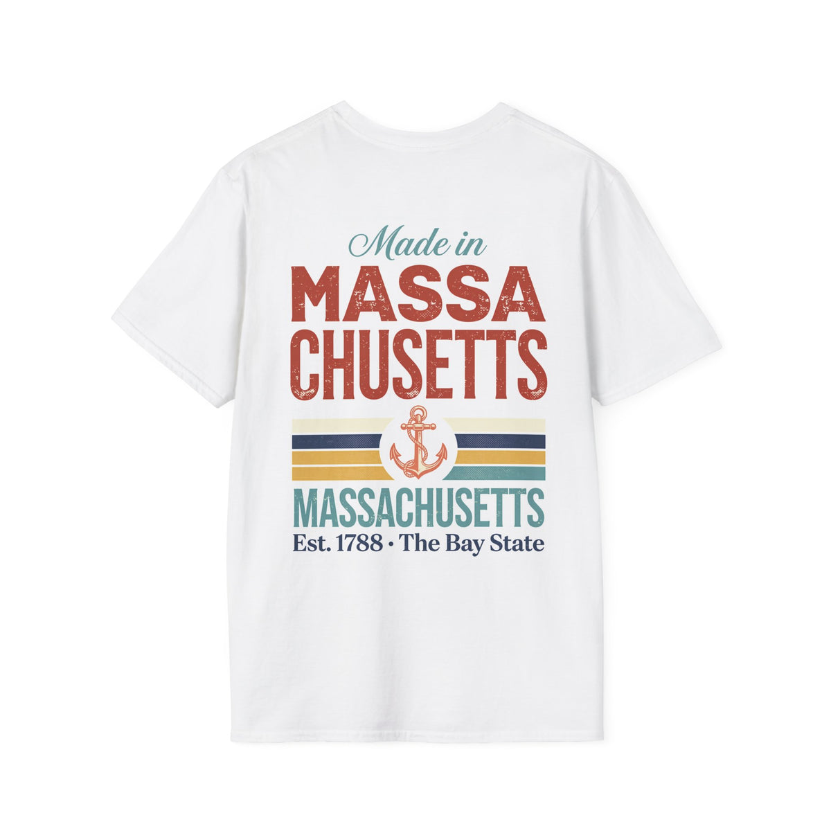 The Bay State Massachusetts T-Shirt | Retro Lighthouse Lobster Cape Cod
