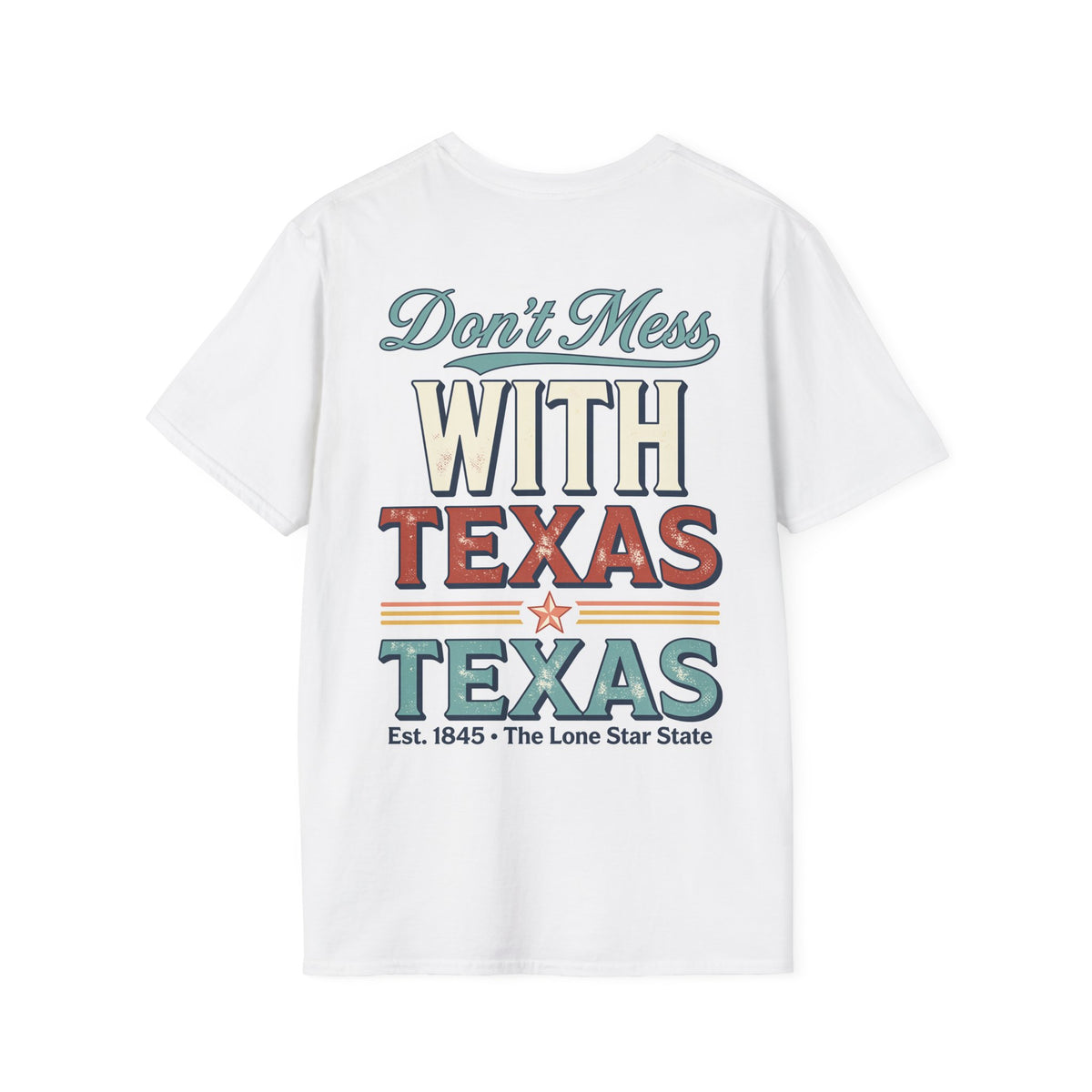 Everything's Bigger Texas T-Shirt | Retro State Outline with Cactus & Sunset