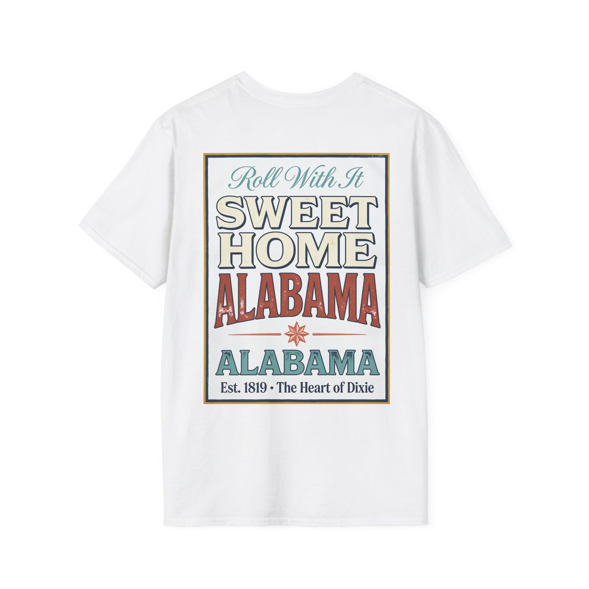 The Heart of Dixie Alabama State T-Shirt | Yellow Bird Cotton Boll