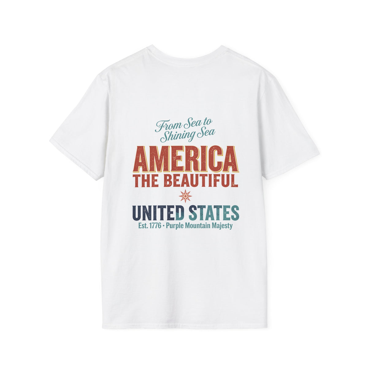 Patriotic "From Sea to Shining Sea" T-Shirt — USA Map Flag Tee