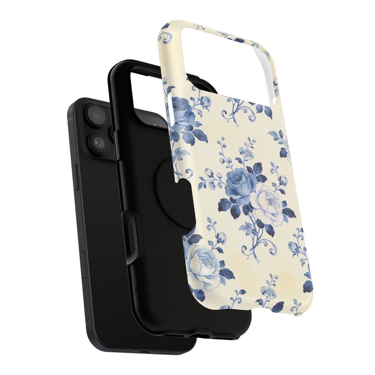 Floral Blue Rose Impact-Resistant Phone Case