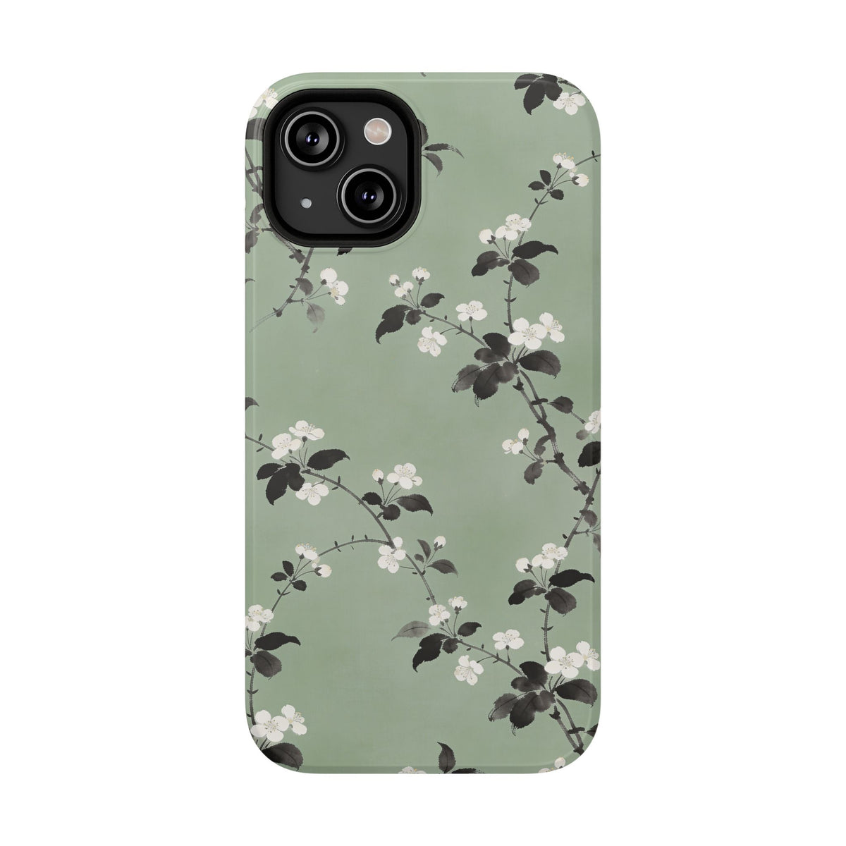 Floral Branch Impact-Resistant Phone Case — Green Botanical Protection