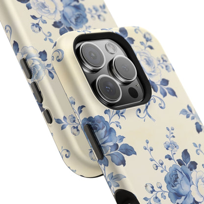 Floral Blue Rose Impact-Resistant Phone Case