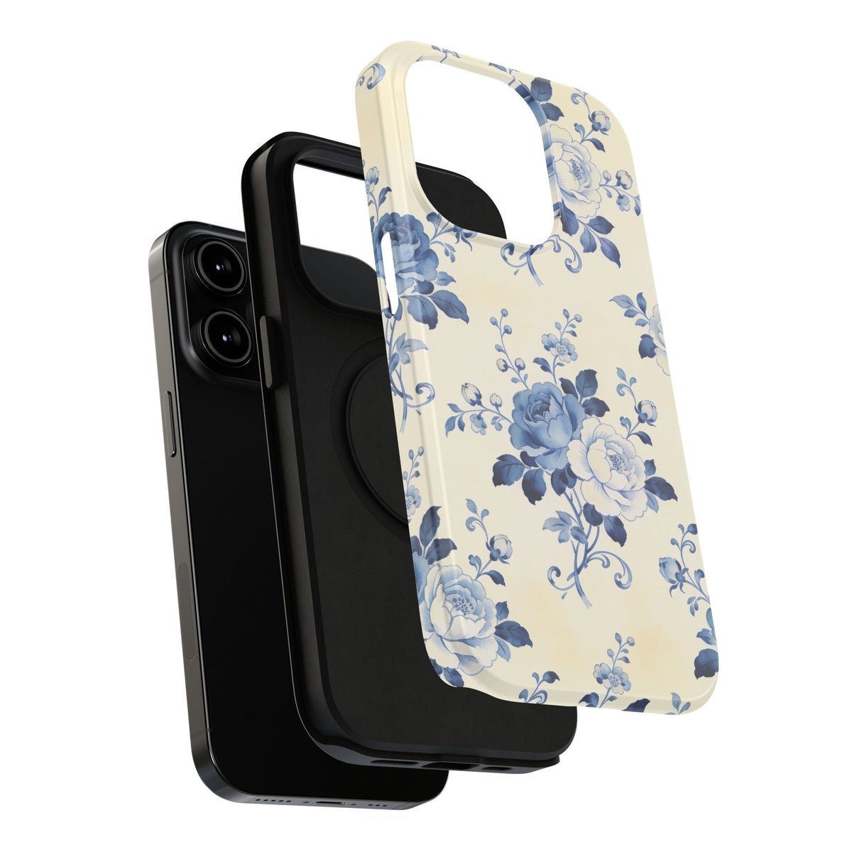 Floral Blue Rose Impact-Resistant Phone Case