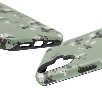 Floral Branch Impact-Resistant Phone Case — Green Botanical Protection