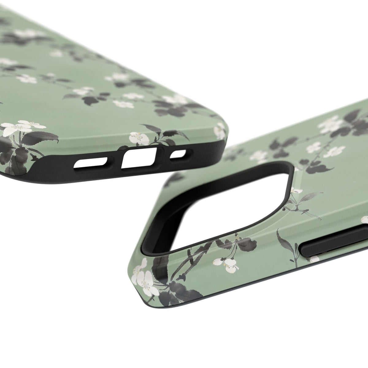 Floral Branch Impact-Resistant Phone Case — Green Botanical Protection