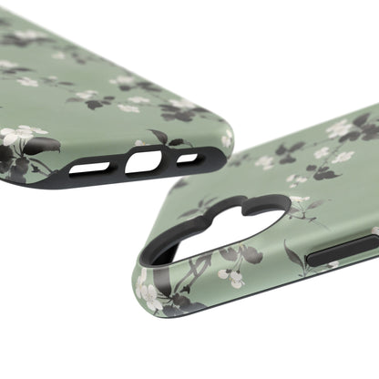 Floral Branch Impact-Resistant Phone Case — Green Botanical Protection