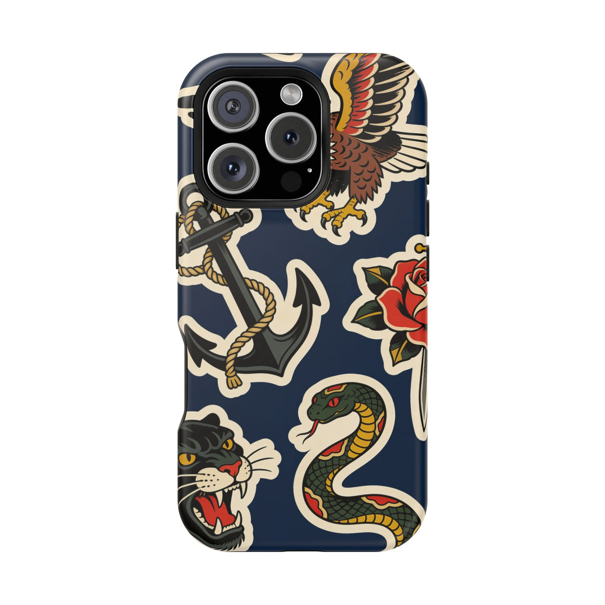 Vintage Tattoo Anchor & Eagle Impact-Resistant Phone Case