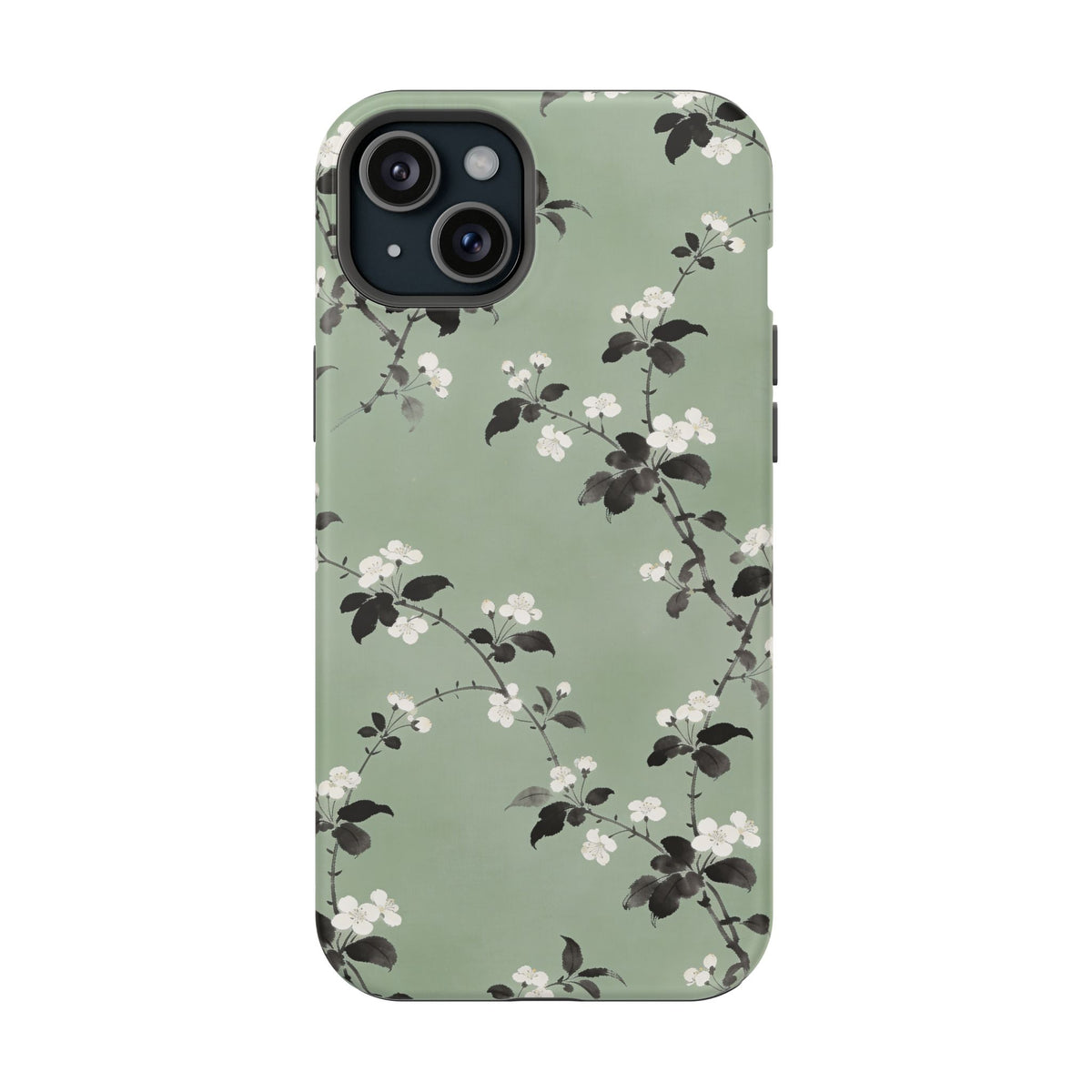 Floral Branch Impact-Resistant Phone Case — Green Botanical Protection