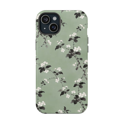Floral Branch Impact-Resistant Phone Case — Green Botanical Protection