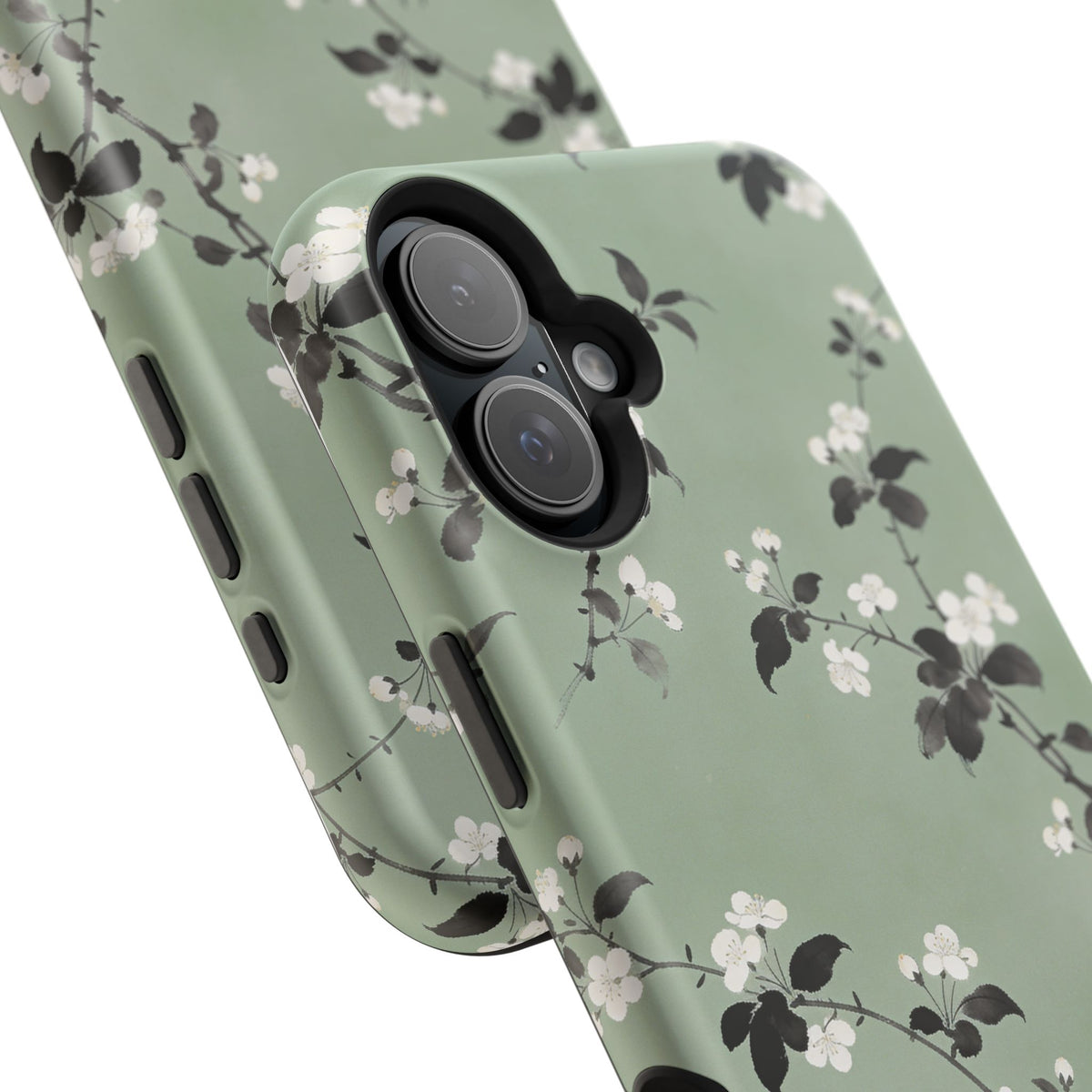 Floral Branch Impact-Resistant Phone Case — Green Botanical Protection