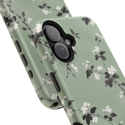 Floral Branch Impact-Resistant Phone Case — Green Botanical Protection