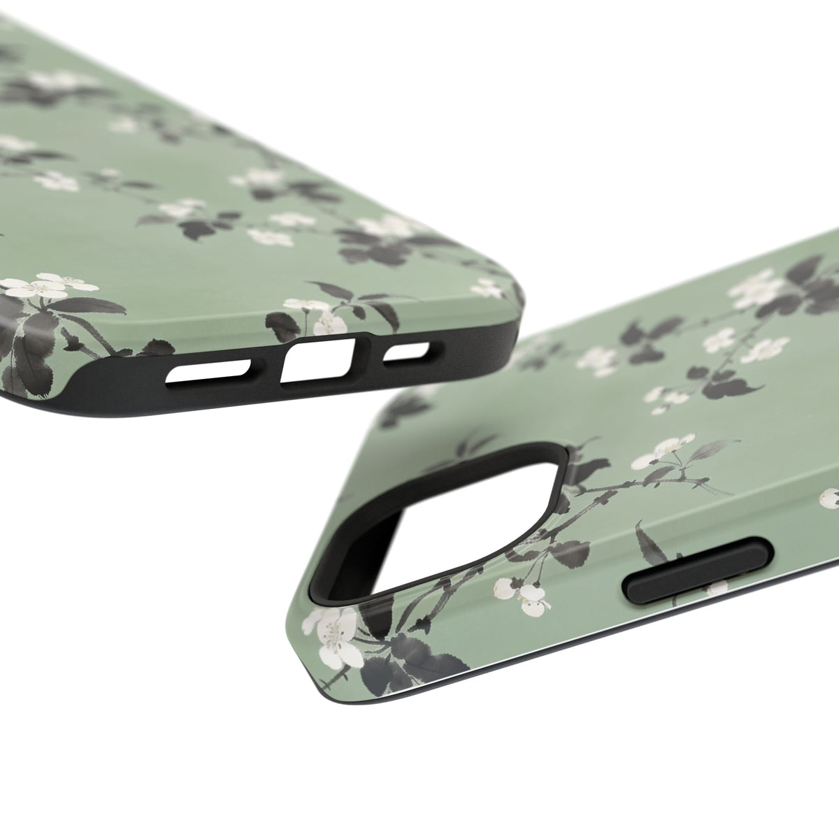 Floral Branch Impact-Resistant Phone Case — Green Botanical Protection