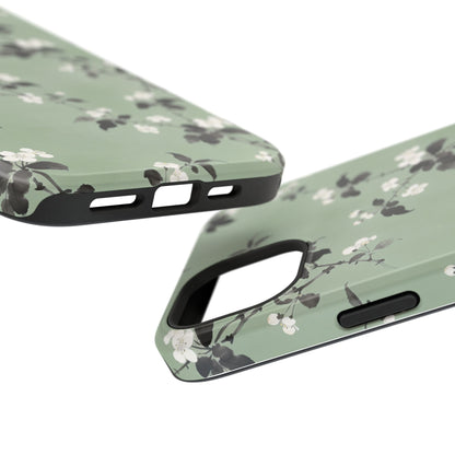 Floral Branch Impact-Resistant Phone Case — Green Botanical Protection