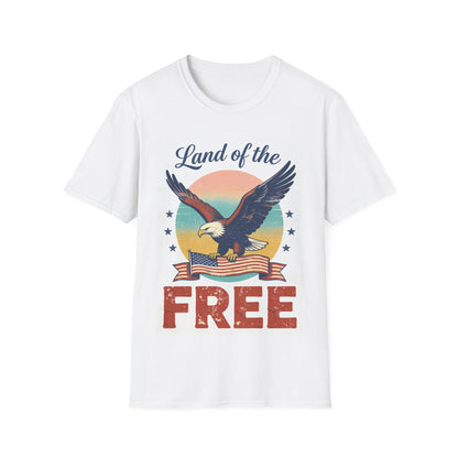 T-Shirt — "Land of the Free" Eagle Retro Patriotic Tee