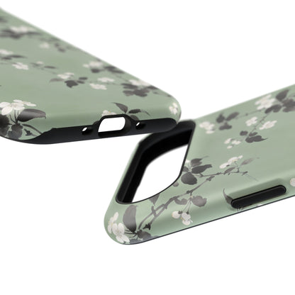 Floral Branch Impact-Resistant Phone Case — Green Botanical Protection