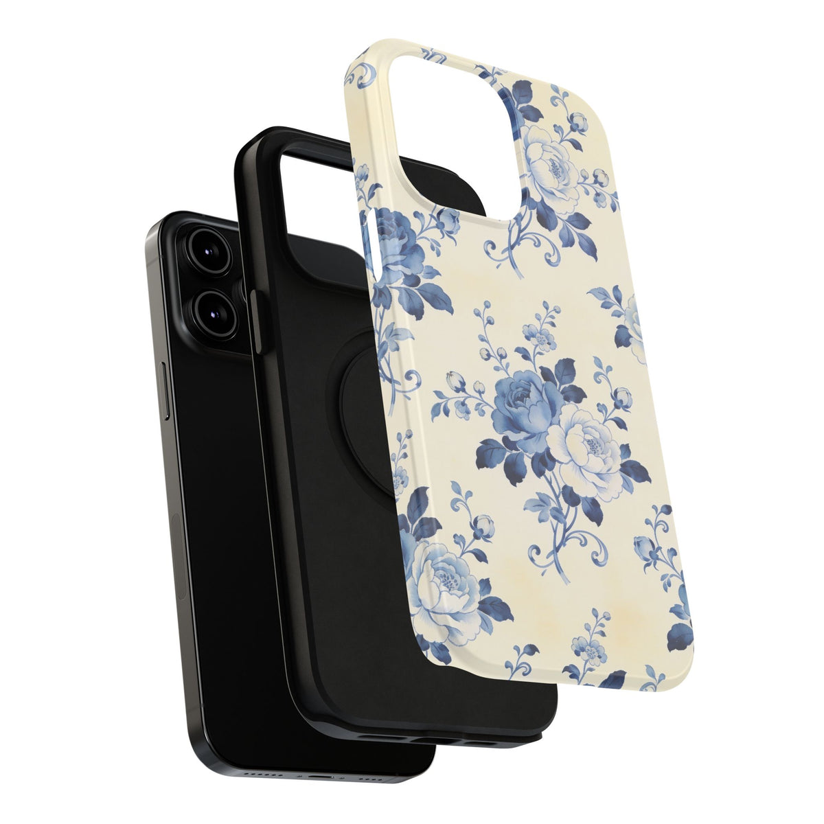 Floral Blue Rose Impact-Resistant Phone Case