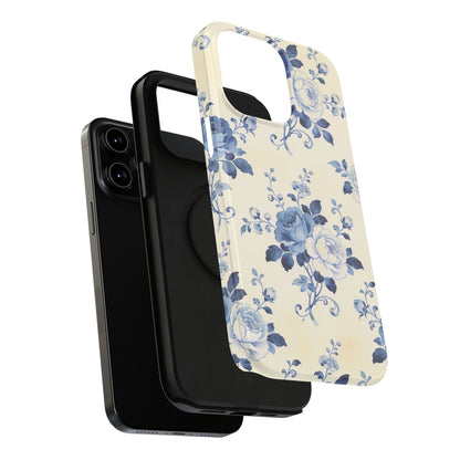 Floral Blue Rose Impact-Resistant Phone Case