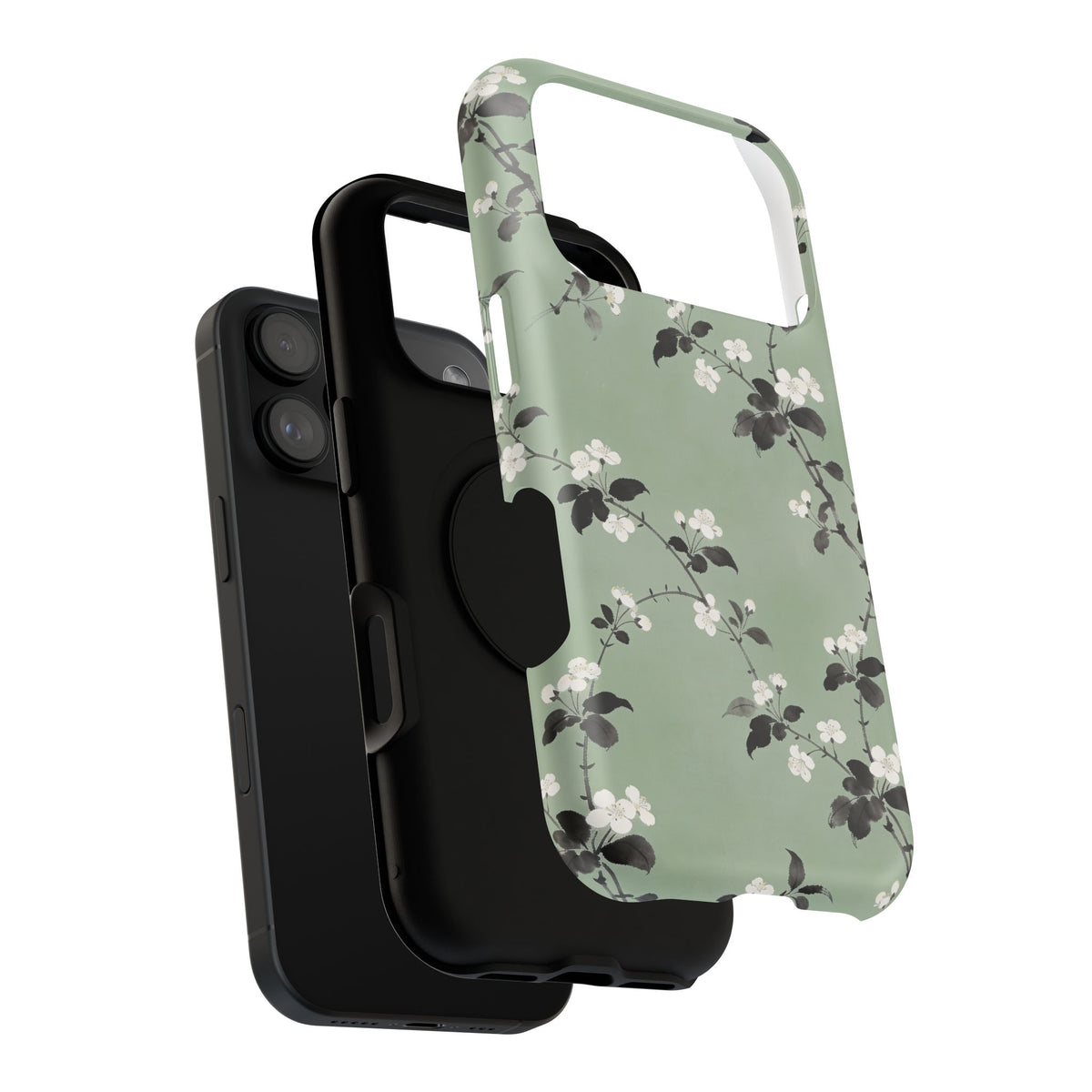 Floral Branch Impact-Resistant Phone Case — Green Botanical Protection