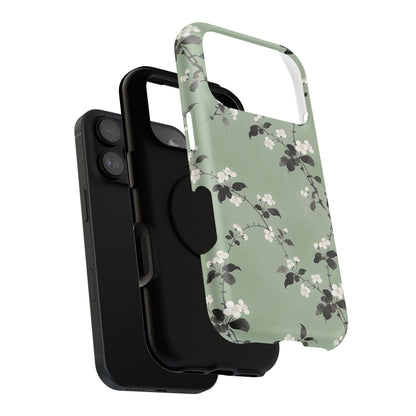Floral Branch Impact-Resistant Phone Case — Green Botanical Protection