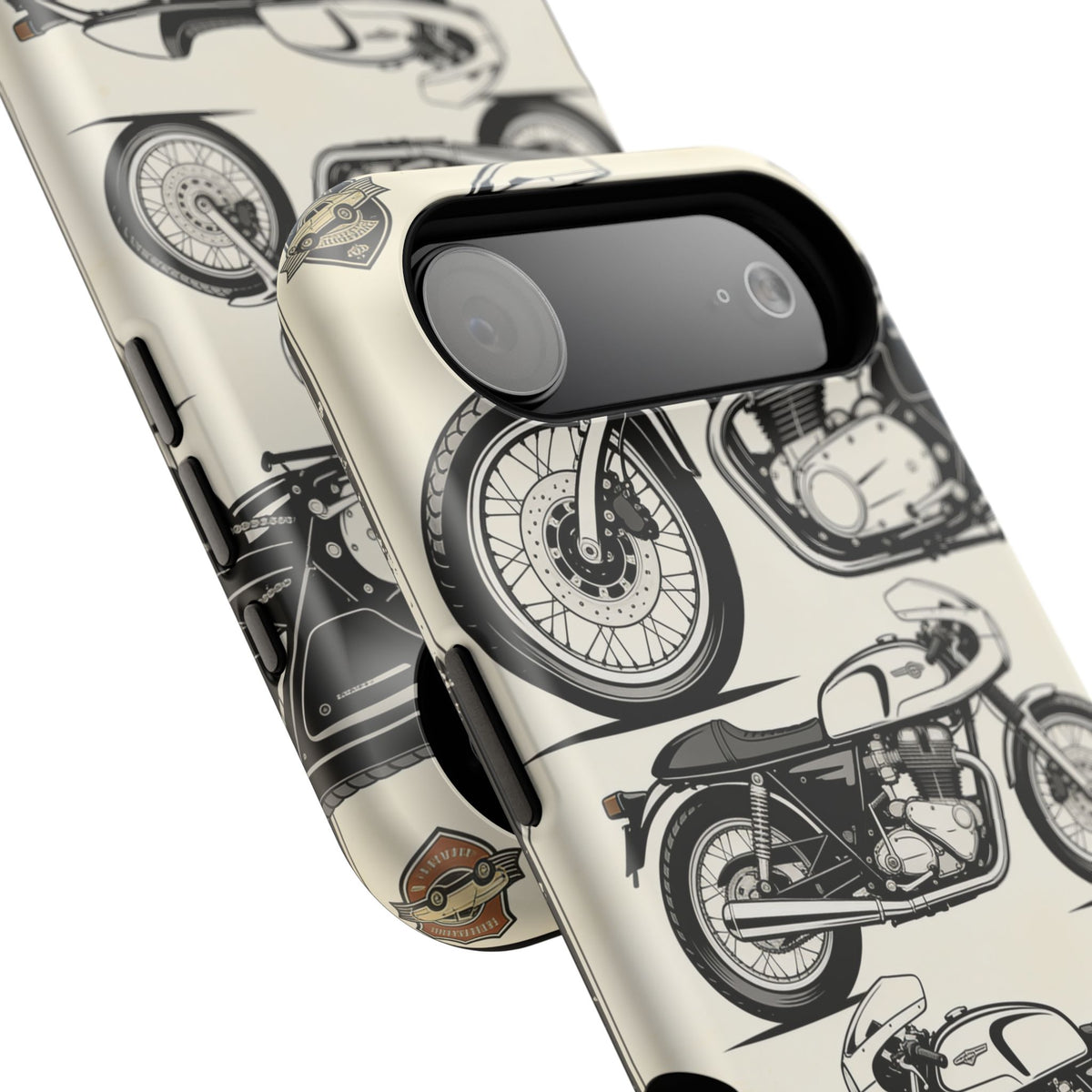 Retro Motorcycle Impact Phone Case — Vintage Cafe Racer Design