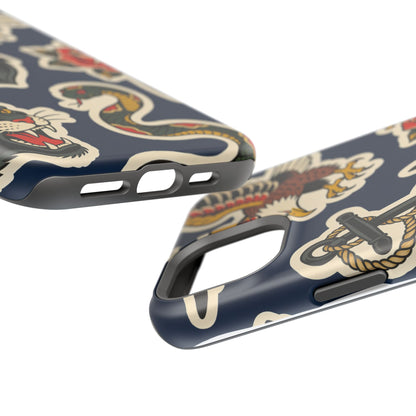 Vintage Tattoo Anchor & Eagle Impact-Resistant Phone Case