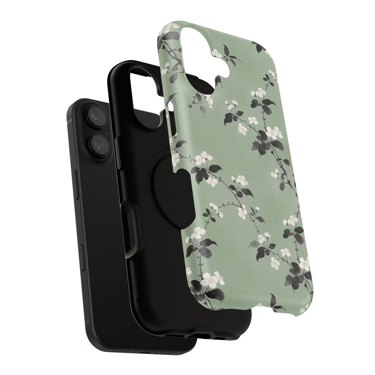 Floral Branch Impact-Resistant Phone Case — Green Botanical Protection