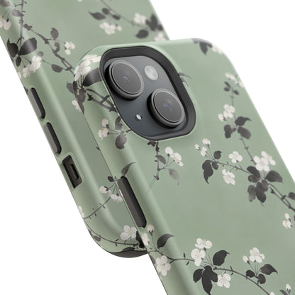 Floral Branch Impact-Resistant Phone Case — Green Botanical Protection
