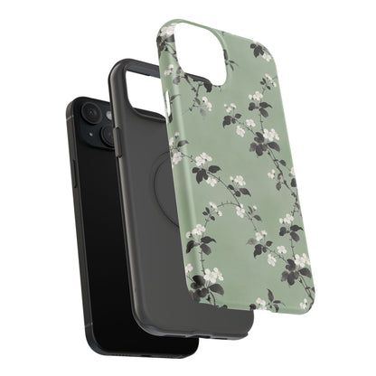 Floral Branch Impact-Resistant Phone Case — Green Botanical Protection