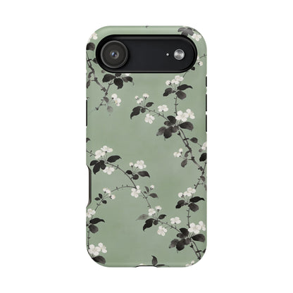 Floral Branch Impact-Resistant Phone Case — Green Botanical Protection