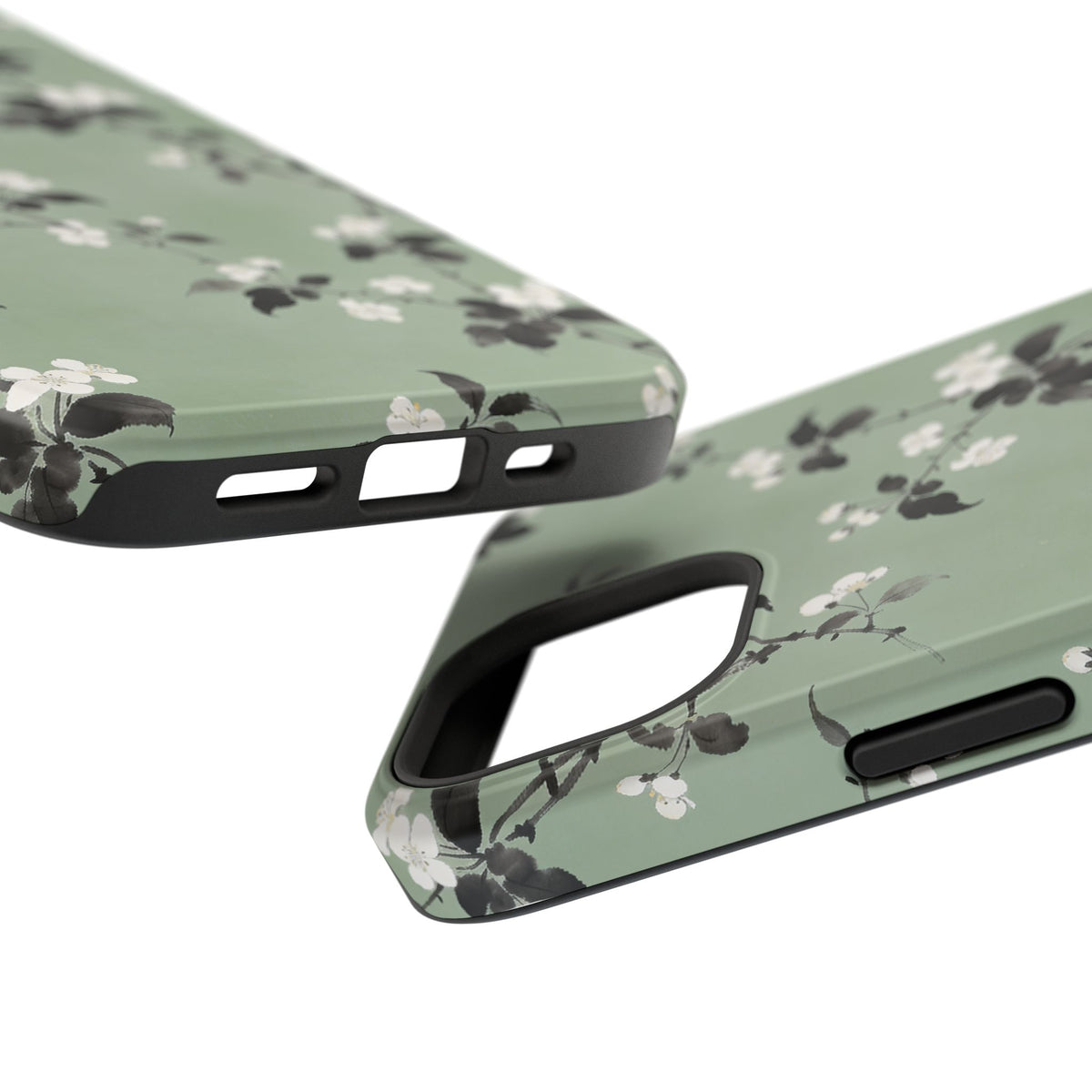 Floral Branch Impact-Resistant Phone Case — Green Botanical Protection