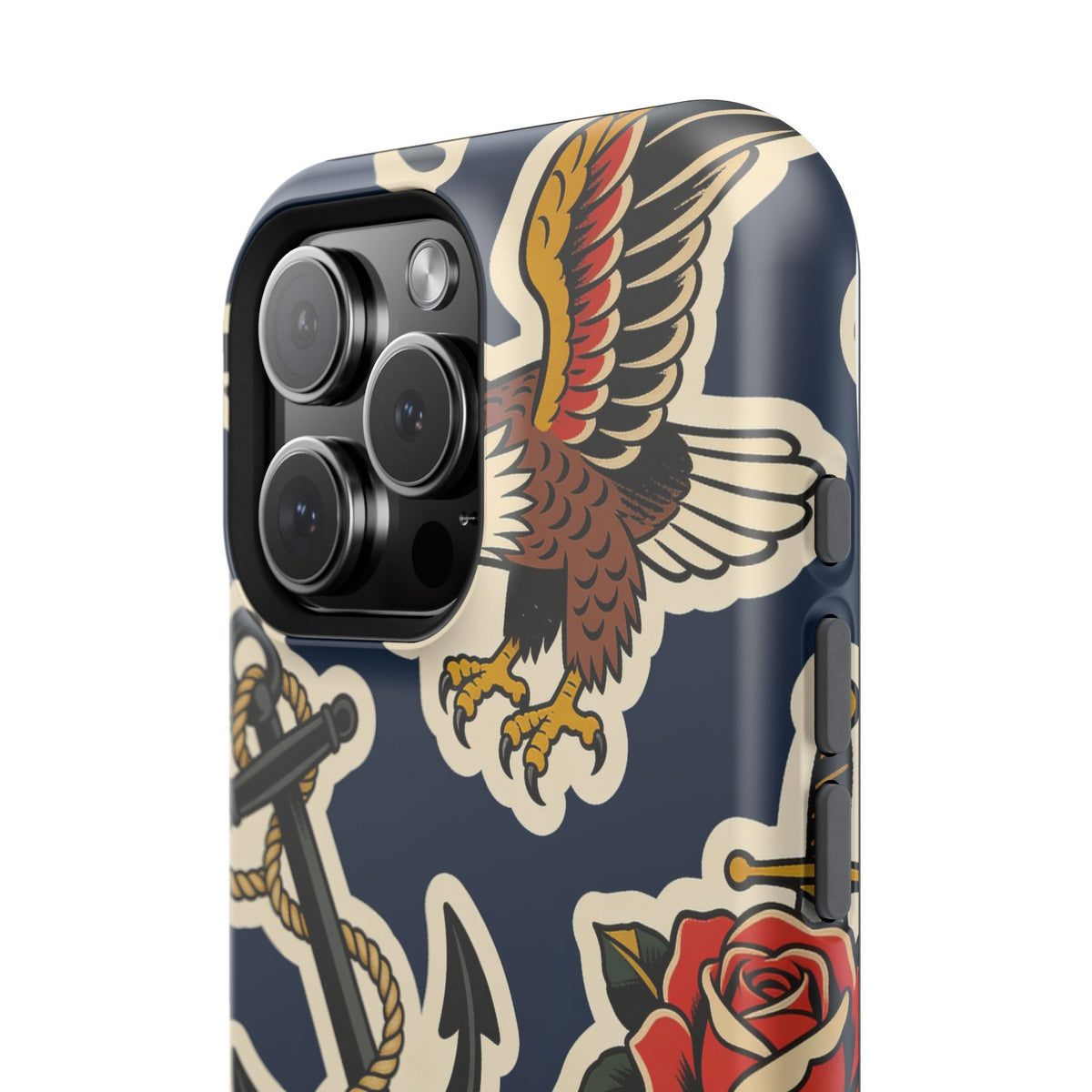 Vintage Tattoo Anchor & Eagle Impact-Resistant Phone Case