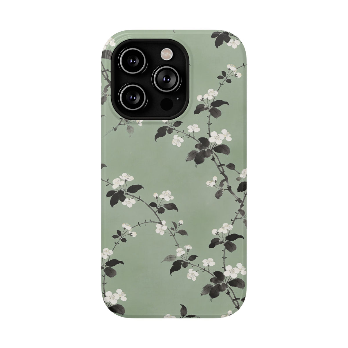 Floral Branch Impact-Resistant Phone Case — Green Botanical Protection