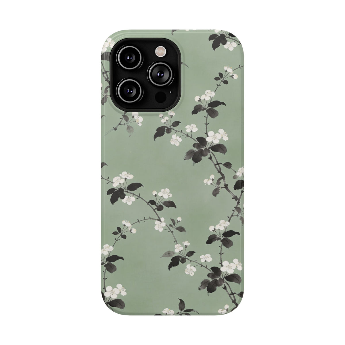 Floral Branch Impact-Resistant Phone Case — Green Botanical Protection