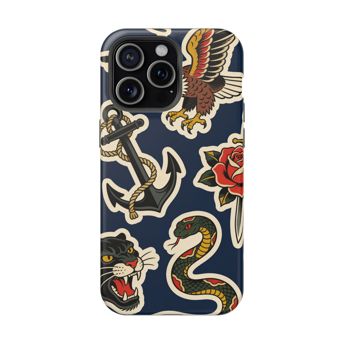 Vintage Tattoo Anchor & Eagle Impact-Resistant Phone Case