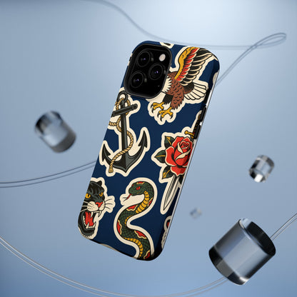 Vintage Tattoo Anchor & Eagle Impact-Resistant Phone Case