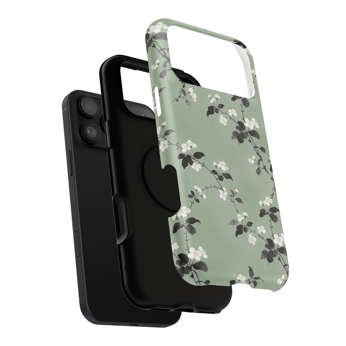 Floral Branch Impact-Resistant Phone Case — Green Botanical Protection
