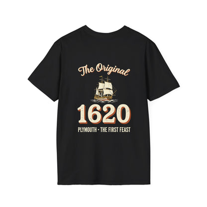 Mayflower 1620 T-Shirt — Vintage Pilgrim Ship Thanksgiving Heritage Tee