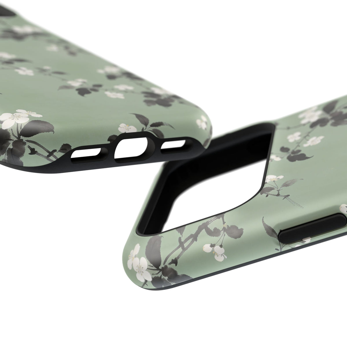 Floral Branch Impact-Resistant Phone Case — Green Botanical Protection