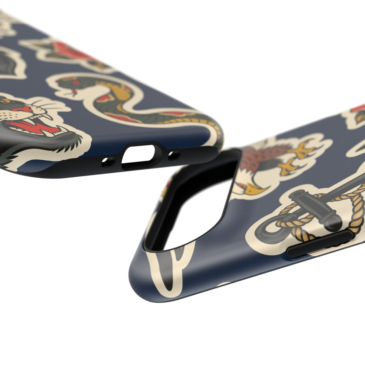 Vintage Tattoo Anchor & Eagle Impact-Resistant Phone Case