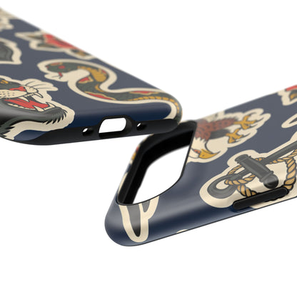 Vintage Tattoo Anchor & Eagle Impact-Resistant Phone Case