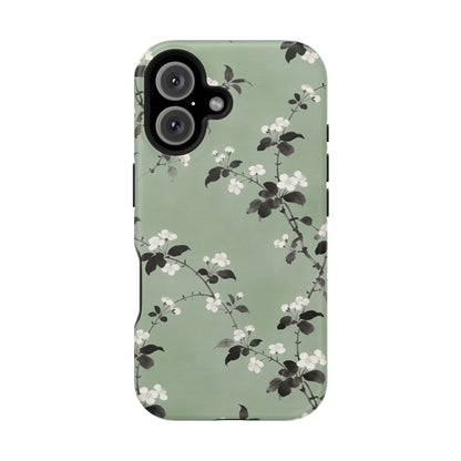 Floral Branch Impact-Resistant Phone Case — Green Botanical Protection