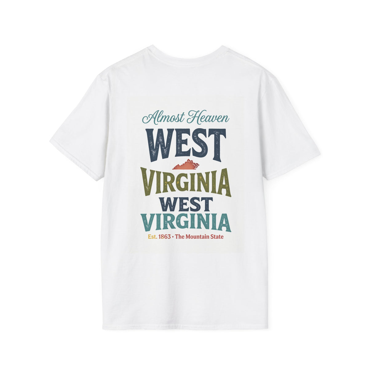 Wild and Wonderful West Virginia T-Shirt | Cardinal State Outline Sunset