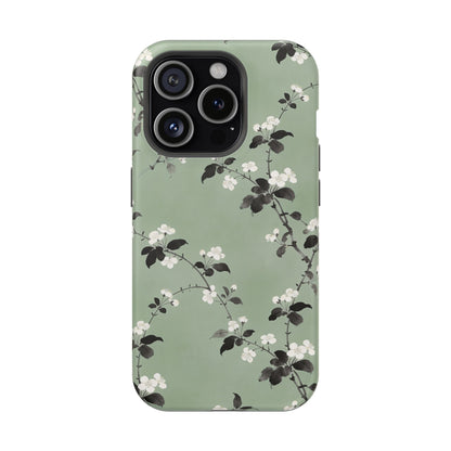 Floral Branch Impact-Resistant Phone Case — Green Botanical Protection