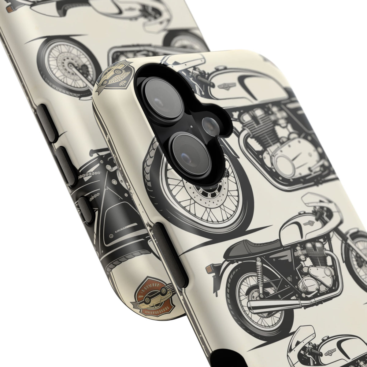 Retro Motorcycle Impact Phone Case — Vintage Cafe Racer Design