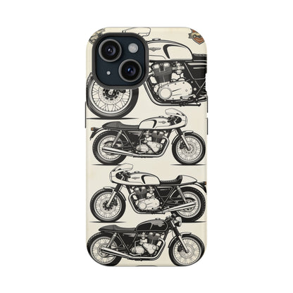 Retro Motorcycle Impact Phone Case — Vintage Cafe Racer Design