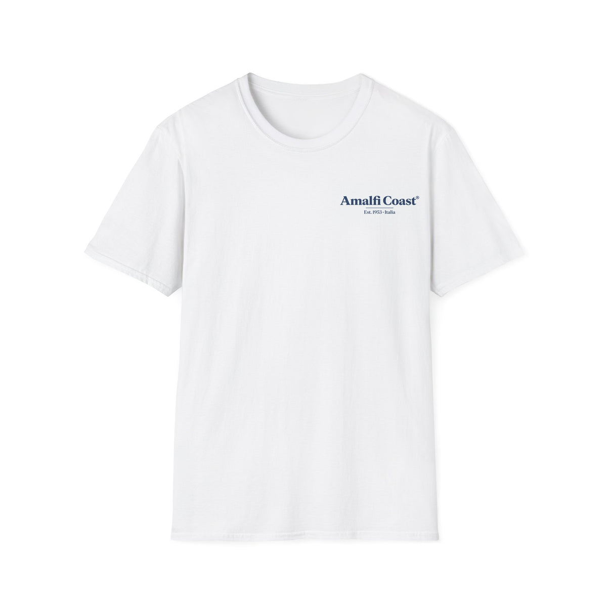 Amalfi Coast Mini Logo T-Shirt — Chest Print Vacation Tee