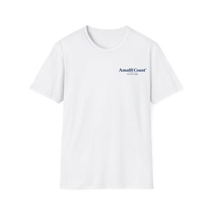 Amalfi Coast Mini Logo T-Shirt — Chest Print Vacation Tee