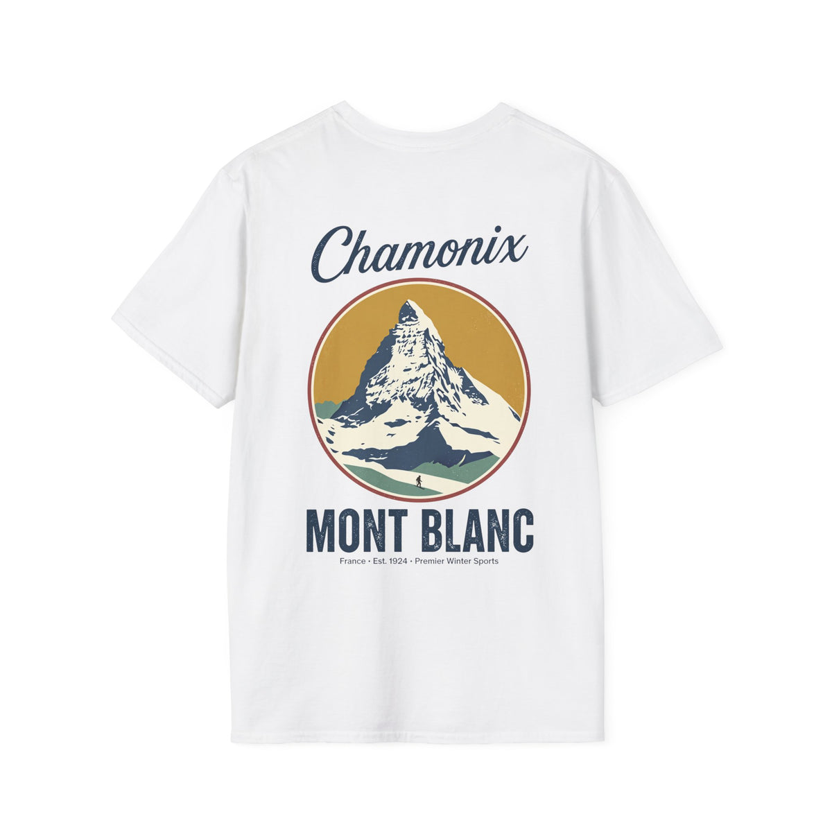Chamonix Mont Blanc T-Shirt — Vintage French Alps Ski Souvenir Tee