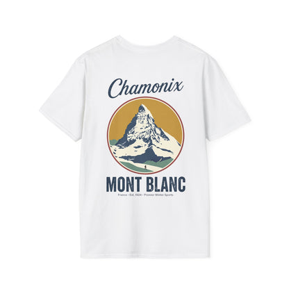 Chamonix Mont Blanc T-Shirt — Vintage French Alps Ski Souvenir Tee